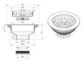 Донный клапан RAV Slezak, для кухонной мойки 6/4", бронза MD0819SM