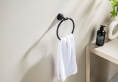 Полотенцедержатель кольцо Aquatek Классик, чёрный матовый AQ4512MB