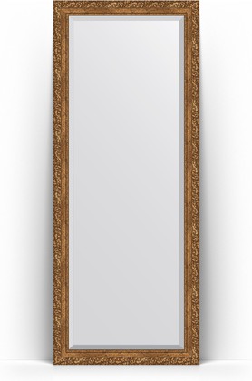 Зеркало Evoform Exclusive Floor 800x2000 пристенное напольное, с фацетом, в багетной раме 85мм, виньетка бронзовая BY 6112