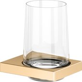Держатель стакана Keuco Edition 11, в комплекте с хрустальным стаканом, латунь шлифованная 11150 259000