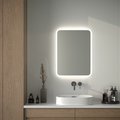 Зеркало с матированием и LED-подсветкой Defesto, 25W, 60x80см, без выключателя, нейтральный белый свет DF 3807