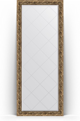 Зеркало Evoform Exclusive-G Floor 810x2000 пристенное напольное, с гравировкой, в багетной раме 84мм, фреска BY 6311