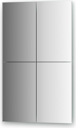 Зеркальная плитка Evoform Refractive с фацетом 5мм, комплект 4шт, прямоугольник 25х40см, серебро BY 1444