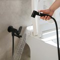 Комплект для гигиенического душа Aquatek Альфа встроенный, матовый чёрный AQ1919MB
