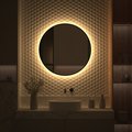 Зеркало с окантовкой Defesto Aura d80, LED подсветка, без выключателя, тёплый белый свет DF 2995