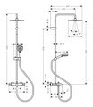Душевая система Hansgrohe Vernis Shape Showerpipe 240 1jet, термостат для ванны, матовый чёрный 26900670