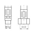 Шланг подключения RAV Slezak, M12xG1/2", 40см, хром IF0452.2