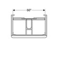 Шкафчик под раковину Geberit Smyle Square с двумя выдвижными ящиками, 75см, белый глянец 500.353.00.1