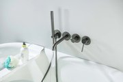 Смеситель для ванны Aquatek Европа встраиваемый на 4 отв., внешняя и скрытая часть, оружейная сталь AQ1344BGM