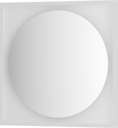 Зеркало Defesto Eclipse 70x70, LED нейтральный свет, без выключателя, белая рама DF 2227