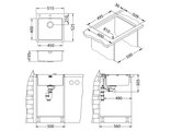 Кухонная мойка Alveus Pure 30, 515x525, врезная, нержавеющая сталь 1103609