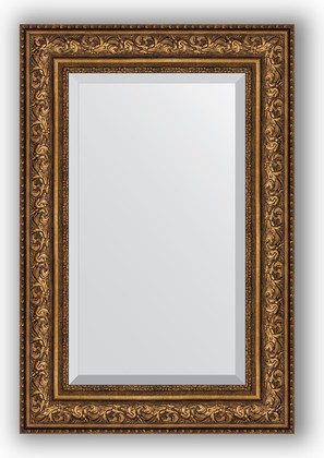 Зеркало Evoform Exclusive 600x900 с фацетом, в багетной раме 109мм, виньетка состаренная бронза BY 3427