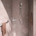 Угловая полочка для душа Keuco Aveno, со встроенным стеклоочистителем, белый матовый 14657 510100