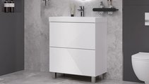 Тумба с раковиной Velvex Edge 700-0-2 (9696) напольная, белый глянец tn.EDG.9696.70.2Y белый глянец + 9696-70