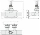 Вентиль Сунержа 1х1/2" угловой маховик-скрытый EU50 правое, матовый чёрный 31-1425-1234