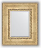 Зеркало Evoform Exclusive 520x620 с фацетом, в багетной раме 120мм, состаренное серебро с орнаментом BY 3376