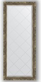 Зеркало Evoform Exclusive-G 630x1530 с фацетом и гравировкой, в багетной раме 70мм, старое дерево с плетением BY 4135