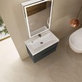 Тумба с умывальником AQUAme S3 80, подвесная, антрацит AQM900380GM+1017000800001