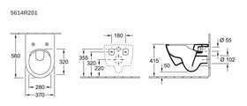 Унитаз подвесной Villeroy & Boch Subway 2.0, крышка SoftClose, Альпийский белый 5614R201