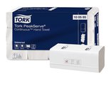 Полотенца Tork PeakServe листовые, 12 упаковок по 410 листов, с непрерывной подачей 100585