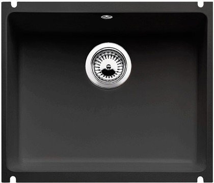 Кухонная мойка без крыла, с клапаном-автоматом, керамика, чёрный Blanco Subline 500-U PuraPlus 514515