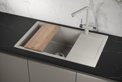 Кухонная мойка Granula Estetica ES-7807, 780x500, с крылом, кварц, Базальт 7807, БАЗАЛЬТ