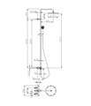 Душевая система Bossini Elios d250 1jet, термостат для ванны, хром L10401.1.030