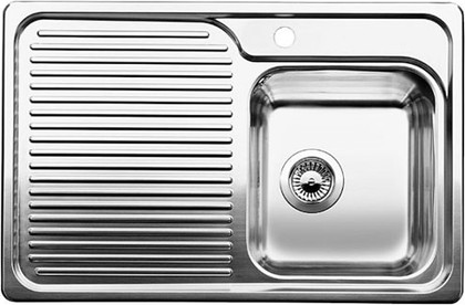 Кухонная мойка чаша справа, крыло слева, нержавеющая сталь зеркальной полировки Blanco Classic 40S 511124