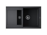 Кухонная мойка Omoikiri Sakaime 78-2-BL с крылом, Tetogranit, чёрный 4993114