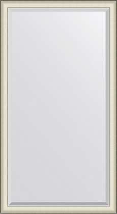 Зеркало Evoform Exclusive Floor 109x200, напольное с фацетом, в багетной раме, белая кожа с хромом 78мм BY 6192