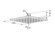 Душ верхний Kludi A-QA 200x200, хром 6442005-00