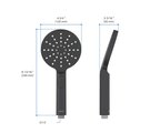 Ручной душ Aquatek Оберон Select 120, 3jet, чёрный матовый AQ2006MB