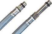 Гибкая подводка смесителя Flexitaly, M10x1 x G1/2", 50см, DN8, пара, длинный и короткий штуцер, нейлон 1400450+1450450