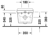 Duravit ESPLANADE Унитаз подвесной 560х450мм, белый, артикул 2553090000