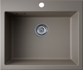 Кухонная мойка Omoikiri Omishima 60 DG Matt Natceramic, врезной монтаж, dust grey матовый 4997544
