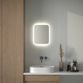 Зеркало с матированием и LED-подсветкой Defesto, 15W, 40x50см, без выключателя, нейтральный белый свет DF 3801