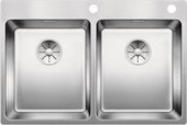 Кухонная мойка Blanco Andano 340/340-IF/A, клапан-автомат, отводная арматура, полированная сталь 522997