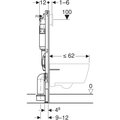 Инсталляция Geberit DuofixBasic, 112см, со смывным бачком скрытого монтажа Delta 12см 111.153.00.3