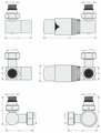 Автоматический терморегулятор Сунержа 3D правый G1/2"НРxG3/4"НГ, набор, Состаренная бронза 05-1422-0001