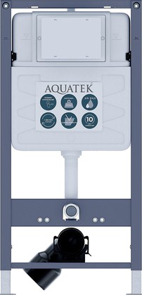Инсталляция для подвесного унитаза Aquatek Aquatek Pneumo S50, пневматическое управление, без клавиши смыва INSP-0000001