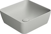 Раковина GSI Nubes 380, накладная, квадратная, серый матовый 903817