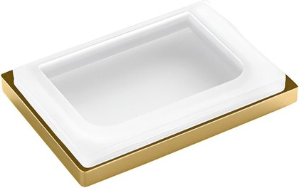 Мыльница Colombo Look, настольная, матовое стекло, PVD золото матовое B1640.OM-VAN