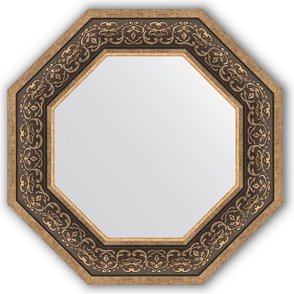 Зеркало Evoform Octagon 594x594 в багетной раме 101мм, вензель серебряный BY 3841