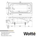 Ванна чугунная Wotte Comfort 1800х800х450 без ручек Comfort 1800x800