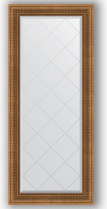 Зеркало Evoform Exclusive-G 670x1570 с гравировкой, в багетной раме 93мм, бронзовый акведук BY 4154
