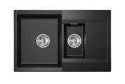 Кухонная мойка Granula Estetica ES-7808, 780x500, двойная, кварц, Турмалин 7808, ТУРМАЛИН
