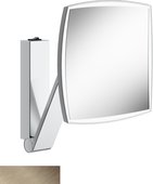 Косметическое зеркало Keuco iLook_move, с подсветкой, квадратное, c выключателем, бронза шлифованная 17613 039004