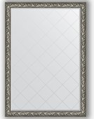 Зеркало Evoform Exclusive-G 1340x1880 с гравировкой, в багетной раме 99мм, византия серебро BY 4501