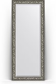 Зеркало Evoform Exclusive Floor 840x2030 пристенное напольное, с фацетом, в багетной раме 99мм, византия серебро BY 6125