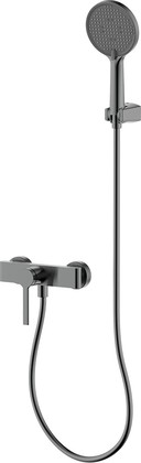 Смеситель для душа AQUAme Asti, душевой набор 3jet, gun metal AQM6413GM
